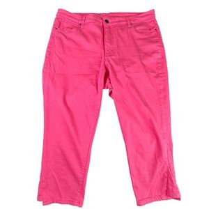 Women’s Pink Cropped Straight-Leg Pants